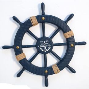 Hand painted wood ships wheel is the perfect addition to any nautical themed Collection, A nice addition to the ocean themed room. Its great for the boys' room and their nautical theme. (24 inch sea bird)
