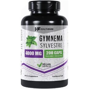 Gymnema Sylvestre 4000mg | 200 Capsules | Supports Overall Health & Metabolic Wellness | Non-GMO & Gluten-Free