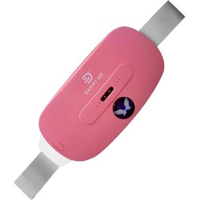 Battery Powered Cordless Cute Pink Rechargeable Heating Pad - Wearable Relief for Back Pain, Cramps, and Menstrual Discomfort