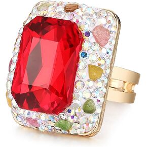 HZMAN Crystal Ring for Women Retro Antique Rhinestone Ring Cubic Zirconia Gold Plated Turkish Ring Jewelry Gift