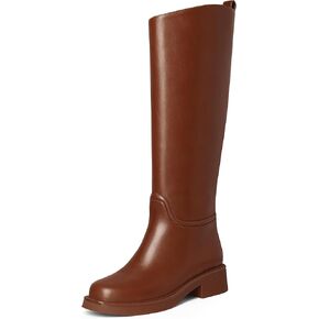 MUCCCUTE Knee High Boots Tall Boots for Women Chunky Low Heels Slip On Round Toe Comfort Long Fall Boots