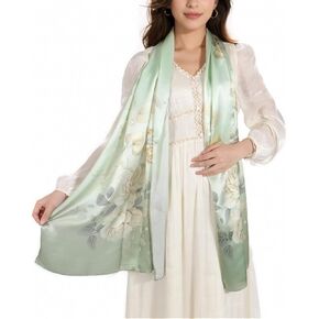 MUQU Women Silk Scarf - 100% Mulberry Silk Long Satin Scarves Fashion lightweight Scarf for Women