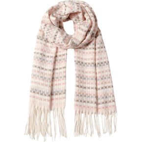 WDIRARA Women's Plaid Warm Scarf Winter Shawls Soft Scarves Fringe Wraps