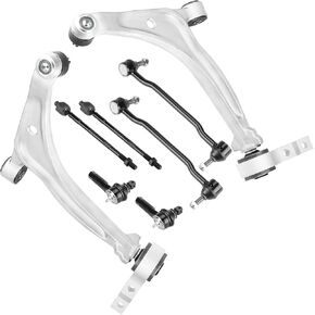 Front Lower Control Arms w/Ball Joints Sway Bar End Links Tie Rod Ends Suspension Kit for 2002-2006 Nissan Altima 2004-2008, Nissan Maxima (8PCs)