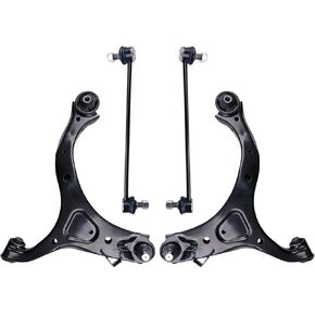 Suspension Kit, Replacement For Front Lower Control Arm With Ball Joints Sway Bar End Links Compatible With 2007-2012 Hyundai Santa Fe, 2011-2013 Kia Sorento - 4 Pcs