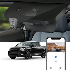 Fitcamx 4K Dash Cam Suitable for Honda Ridgeline 2020 2021 2022 2023 Sport Black Edition RTL (DZ-0337), OEM Look, UHD 2160P Video, WiFi & APP, Loop Recording, G-Sensor, Easy to Install, 64GB Card