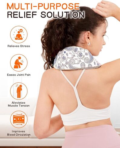 Hihealer Microwavable Heating Pad for Back, Waist, and Shoulders – 20''x 6.5'' Back Wrap Heat Pad Moist Heat or Cold Pack for Pain Relief, Muscle Spasms, and Surgery Recovery in Saudi Arabia