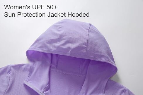 Cromoncent Women's UPF 50+ Sun Protection Hoodie Jacket Long Sleeve Cooling Shirts Hiking Outdoor with Thumb Holes in Kuwait