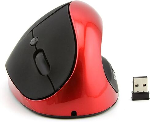 2.4G Vertical Wireless Mouse with USB Receiver, Ergonomic Vertical Design, Rechargeable Silent Portable Vertical Mice for laptop, Pc, Computer, Desktop, Notebook etc(Pink) in Saudi Arabia