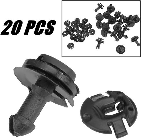 20 قطعة من مشابك تثبيت عاكس الهواء الأمامي السفلي من جنرال موتورز + الحلقات 15733971 15733970 لاستبدال جنرال موتورز شيفروليه in Kuwait