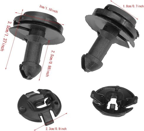 20 قطعة من مشابك تثبيت عاكس الهواء الأمامي السفلي من جنرال موتورز + الحلقات 15733971 15733970 لاستبدال جنرال موتورز شيفروليه in Kuwait