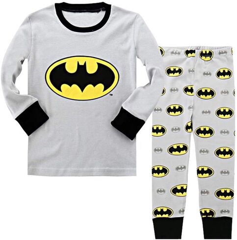 N‘aix Super Hero Boy's Pajama Long Sleeve Clothes Set Cotton 2-7T 2 PCS (Superhero-1, 3T) in Saudi Arabia