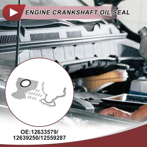 1 Set Engine Crankshaft Oil Seal with Flange for GMC for Chevy 4.8 5.3 6.0 6.2 Rear Main Seal No.12633579/12639250/12559287 in Saudi Arabia