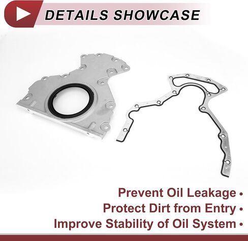 1 Set Engine Crankshaft Oil Seal with Flange for GMC for Chevy 4.8 5.3 6.0 6.2 Rear Main Seal No.12633579/12639250/12559287 in Saudi Arabia