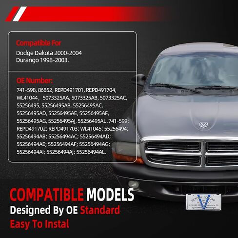 Rear Driver Side Power Window Regulator Assembly with Motor Compatible for Dodge Durango Sport 1998-2003 Dakota Pickup 2000-2004 Left Replace 741-598 55256495AD 55256418AH, HG-077 in Saudi Arabia
