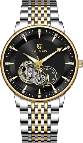 Watches for Men Tourbillon Skeleton Luminous Luxury Mechanical Self Winding Men's Wrist Watch Waterproof in Saudi Arabia