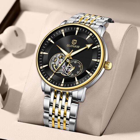 Watches for Men Tourbillon Skeleton Luminous Luxury Mechanical Self Winding Men's Wrist Watch Waterproof in Saudi Arabia
