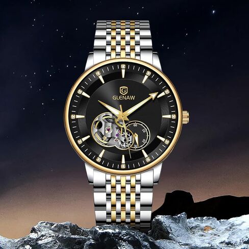 Watches for Men Tourbillon Skeleton Luminous Luxury Mechanical Self Winding Men's Wrist Watch Waterproof in Saudi Arabia