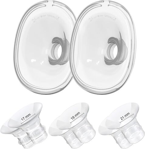 Flange Inserts 15/17/19mm 6PCS, 24mm Flange 2PCS Compatible with Model S32 Wearable Breast Pump Replacement Parts/Accessories in Saudi Arabia