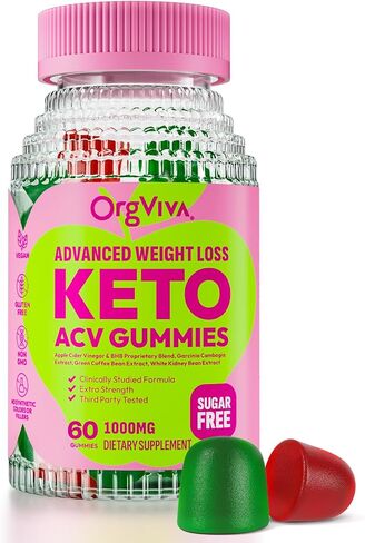 علكات Keto Acv لفقدان الوزن المتقدم، مكمل خل التفاح مع B12 - خالي من الغلوتين، نباتي، يعزز عملية التمثيل الغذائي والطاقة، يدعم صحة الجهاز الهضمي 80 علكة in Saudi Arabia