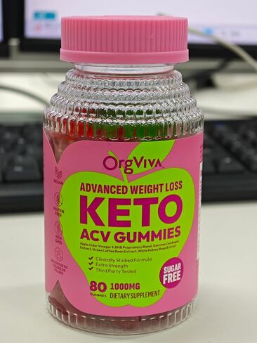 علكات Keto Acv لفقدان الوزن المتقدم، مكمل خل التفاح مع B12 - خالي من الغلوتين، نباتي، يعزز عملية التمثيل الغذائي والطاقة، يدعم صحة الجهاز الهضمي 80 علكة in Saudi Arabia