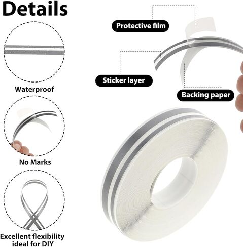 White Automotive Pinstriping Tape Auto Car Pinstripe Tape PVC Car Decal Sticker Glossy DIY Stickers for Musical Instrument Motorcycle Auto Car in Kuwait