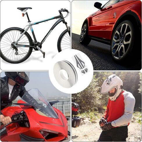 White Automotive Pinstriping Tape Auto Car Pinstripe Tape PVC Car Decal Sticker Glossy DIY Stickers for Musical Instrument Motorcycle Auto Car in Kuwait