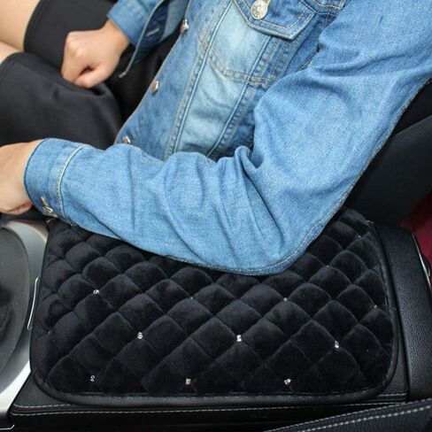 Bling Bling Auto Center Console Pad PU Leather Car Armrest Seat Box Cover Protector Universal Fit (Car Armrest) in Saudi Arabia