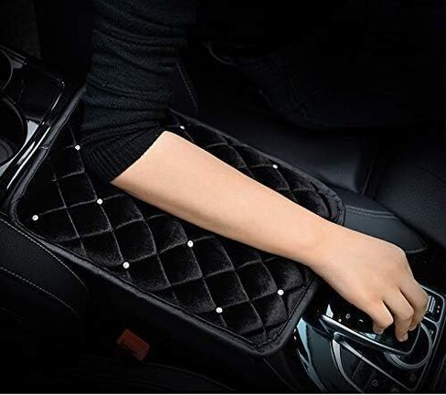 Bling Bling Auto Center Console Pad PU Leather Car Armrest Seat Box Cover Protector Universal Fit (Car Armrest) in Saudi Arabia