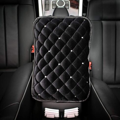 Bling Bling Auto Center Console Pad PU Leather Car Armrest Seat Box Cover Protector Universal Fit (Car Armrest) in Saudi Arabia