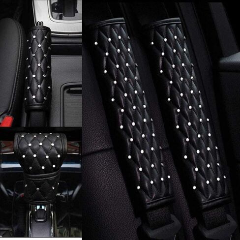 Bling Bling Auto Center Console Pad PU Leather Car Armrest Seat Box Cover Protector Universal Fit (Car Armrest) in Saudi Arabia