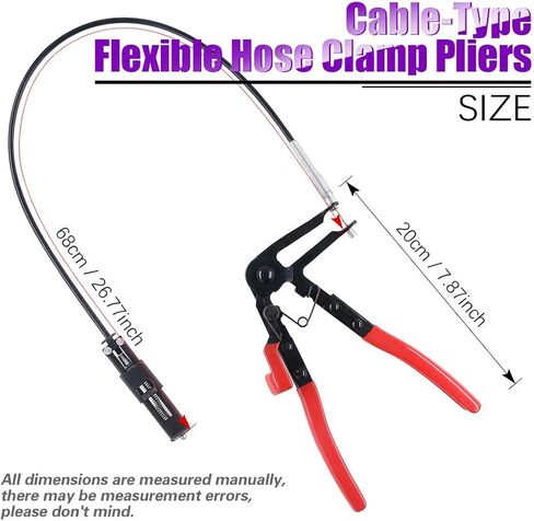 3 قطع من Swpeet كماشة مرنة شديدة التحمل 9409A مشبك خرطوم مع مجموعة خطاف إزالة مشبك خرطوم مثالية للاستخدام في أي وضع | يعمل على مشابك خرطوم 18 مم - 54 مم in Kuwait