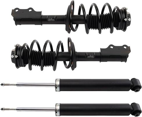 TRQ Front and Rear Complete Strut Assembly & Shock Absorber Kit Complete Strut & Coil Spring Assembly Compatible with 2018-2022 Buick Enclave Chevrolet Traverse in Saudi Arabia