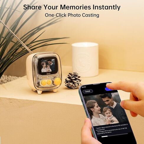 Divoom Tiivoo-2 Retro Bluetooth Speaker with FM Radio,Pixel Art Portable Mini Cute Wireless Small Speaker,Vintage Decor Suitble for Party Office Desk Home Bedroom Kitchen,Pink in Kuwait