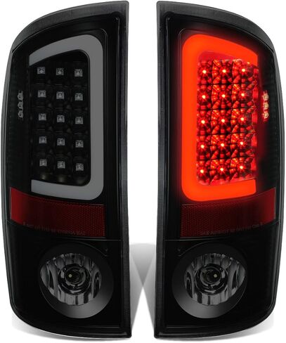 DNA MOTORING TL-DRAM07-LED-3D-BK-SM LED 3D Tail Light Assembly Driver & Passenger Side [Compatible with 02-06 Dodge Ram 1500 2500 3500] in Saudi Arabia