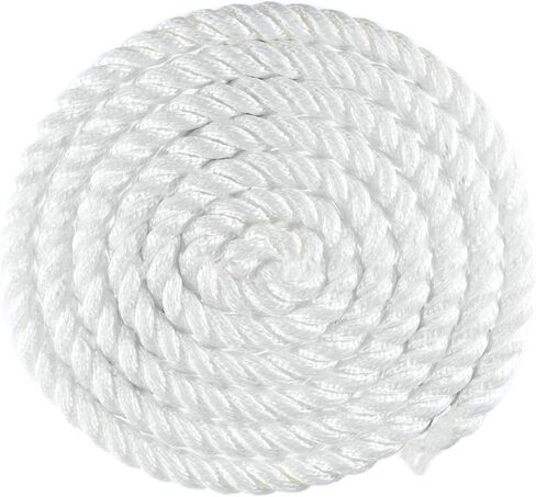 Premium White Twisted Nylon Rope (3/4 Inch x 10 Feet) - Multipurpose Utility Line in Kuwait