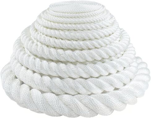 Premium White Twisted Nylon Rope (3/4 Inch x 10 Feet) - Multipurpose Utility Line in Kuwait