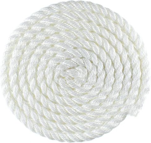 Premium White Twisted Nylon Rope (3/4 Inch x 10 Feet) - Multipurpose Utility Line in Kuwait