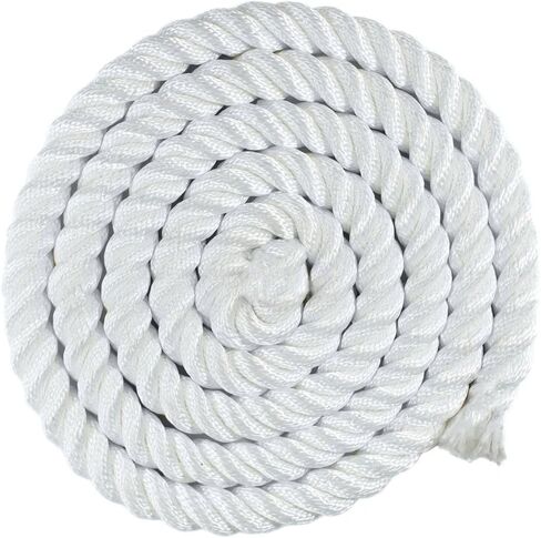 Premium White Twisted Nylon Rope (3/4 Inch x 10 Feet) - Multipurpose Utility Line in Kuwait