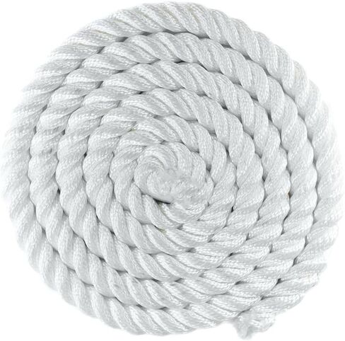 Premium White Twisted Nylon Rope (3/4 Inch x 10 Feet) - Multipurpose Utility Line in Kuwait