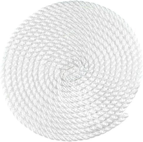 Premium White Twisted Nylon Rope (3/4 Inch x 10 Feet) - Multipurpose Utility Line in Kuwait