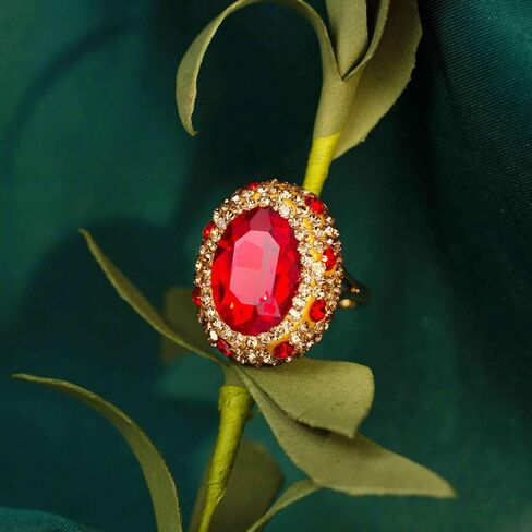 HZMAN Crystal Ring for Women Retro Antique Rhinestone Ring Cubic Zirconia Gold Plated Turkish Ring Jewelry Gift in Kuwait