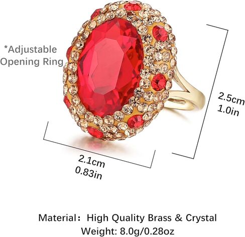 HZMAN Crystal Ring for Women Retro Antique Rhinestone Ring Cubic Zirconia Gold Plated Turkish Ring Jewelry Gift in Kuwait