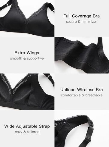 Baetty Wireless Bras for Women No Underwire Cotton Bra Full Coverage Unpadded 6803 in Saudi Arabia