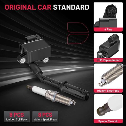 BDFHYK Ignition Coil Packs Compatible with Mercedes-Benz SL550 GLS63 CLS550 SL63 E550 S550 E350 GL63 SLK350 SLK55 C350 E400 GLK350 ML63 CL550 CL63 GL450 GL550 ML550 ML350 R350 Coil for UF741 Set of 6 in Saudi Arabia