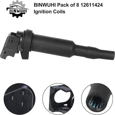 حزمة من 6 ملفات تشغيل محرك السيارات متوافقة مع BMW 325i 325Ci 328i 330Ci 335i 525i 528i 530i 535i 545i 745Li X3 X5 M5 M6 Z4 يستبدل 0221504470 ملفات ميني كوبر in Kuwait