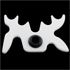 Billiard Bridge Head White Plastic Moosehead Bridge Head Billiards Cue Rack Bridge Head Non-Slip Billiards Snooker Pool Cue Rest Bridge Head Holder
