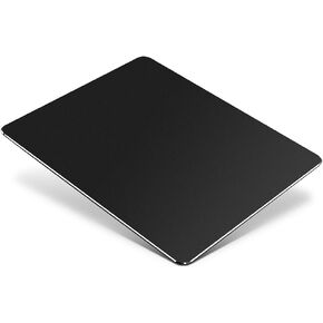 HONKID Metal Aluminum Mouse Pad, Office and Gaming Thin Hard Mouse Mat Double Sided Waterproof Fast and Accurate Control Mousepad for Laptop, Computer and PC,9.05"x7.08", Black