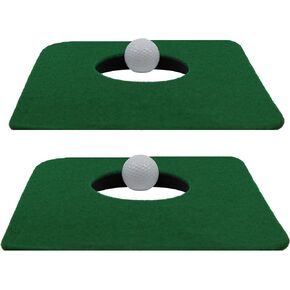 Upstreet Golf Putting Matt for Indoors, Golf Putting Green or Mini Golf Set - Includes Two Indoor Putt Mats and Two Training Balls for Indoor Golf and Putting Practice