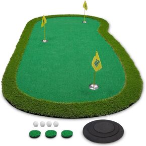 Golf Putting Green Mat, 5X10ft Professional Golf Training Mat for Practice Indoor or Outdoor, Putting Green Mat Suitable for All Ages Golf Lovers(Men/Women/Kids)